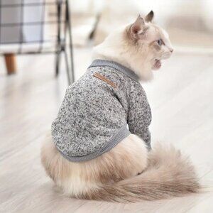 Heather grey sweater for medium size pets